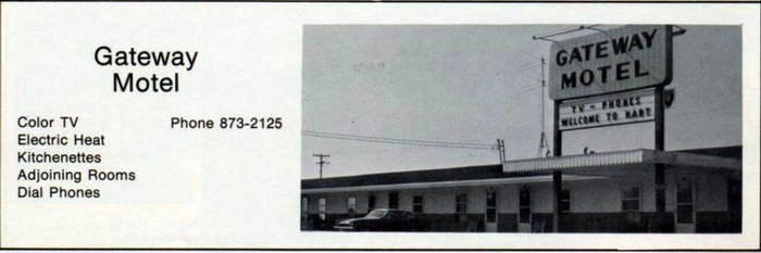 Gateway Motel - 1977 High School Yearbook Ad